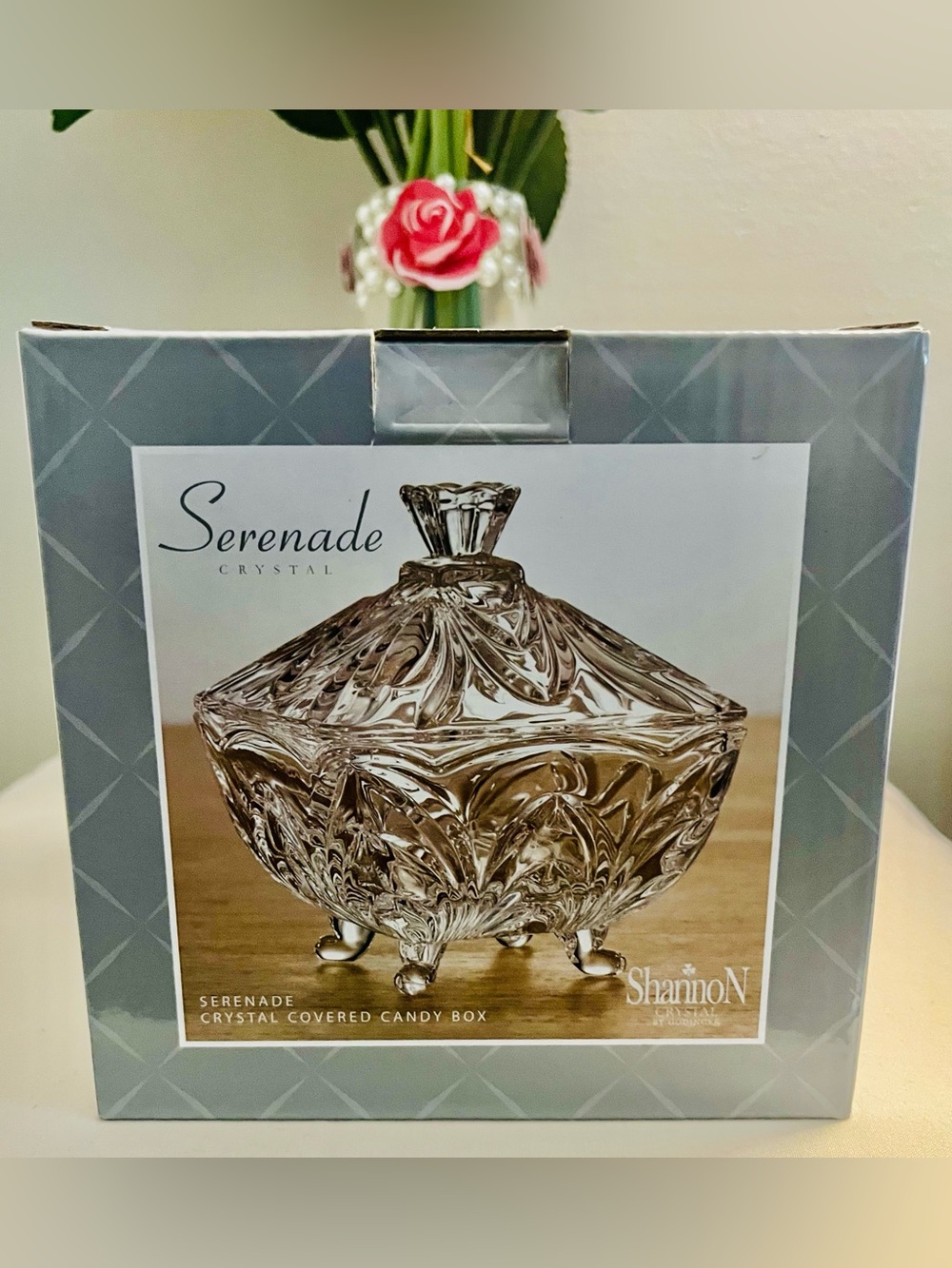 Godinger (NWT) Serenade Crystal Covered Candy Dish. Size: 5 1/2” Tall, 6 “ Wide
